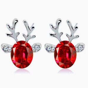 NWOT 1 pair Creative Fashionable Christmas Reindeer - Choose Either Red Or White